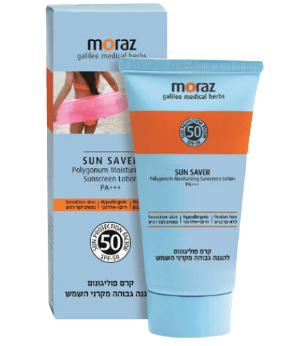 קרם פוליגונום | להגנה גבוהה מהשמש | SPF50 | מכיל 100מל | עמיד במים | מתאים במיוחד לעור רגיש | מורז | Moraz