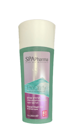תרחיץ פנים | לכל סוגי העור | מועשר במינרלים מים המלח | מכיל 250 מל | ספא פארמה | SPA Pharma