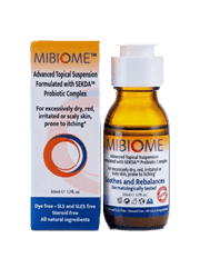 תרחיף פסו | מכיל 30 מל | לעור אדמומי יבש או מגורה | ללא בישום וללא פראבנים | מיביום | MIBIOME