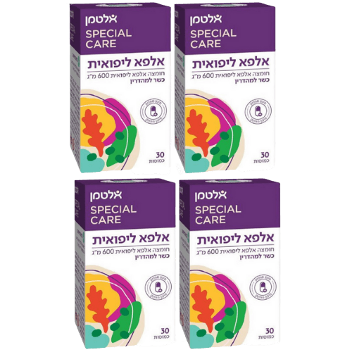 מבצע רביעיה | אלפא ליפואית | מכיל 600 מג | 120 כמוסות | אלטמן | ALTMAN