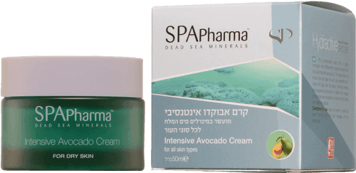 קרם פנים אבוקדו אינטנסיבי | מעושר במינרלים מים המלח | לכל סוגי העור | מכיל 50 מל | ספא פארמה | SPA Pharma