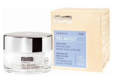 קרם יום מזין GENESIS | TRI-MOIST פעילות משולשת | 30SPF | לעור הפנים הצוואר והמחשוף | מכיל 50 מל | לעור שמן ומעורב | דר פישר | Dr Fischer