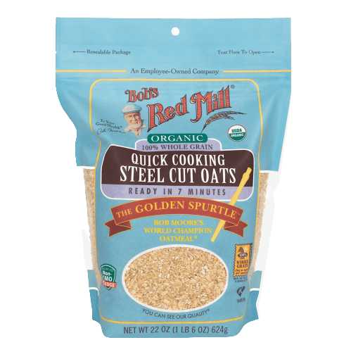 גריסי שיבולת שועל מלאה אורגנית | להכנה מהירה | מכיל 624 גרם