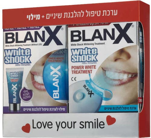 אקספרס בלנקס | WHITE SHOCK | ערכת טיפול להלבנת שיניים מילוי בלאנקס