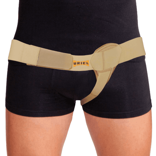 חגורת שבר בקע לצד שמאל | חגורה תומכת בשרירי המפשעה המחולשים ויכולה לעזור במקרה של בקע | מידה XL אוריאל | URIEL