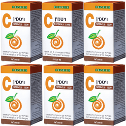 ויטמין C | לא חומצי | אסטרול 1200 מג | מבצע שישיה | מכיל 60 טבליות | פלוריש הדס | Floris Hadas