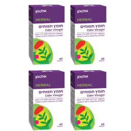 חומץ תפוחים | כמוסות המכילות 450 מג חומץ תפוחים | מכיל 240 כמוסות | בתוספת כרום וגמנה | מבצע רביעייה | אלטמן | ALTMAN