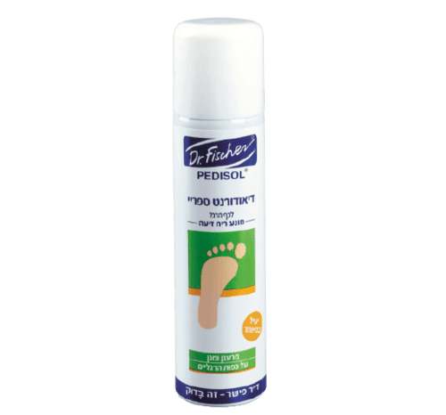 פדיסול | דאודורנט ספריי | לכף הרגל | מונע הזעה | מכיל 120 גרם | מרענן ומגן על כפות הרגליים | לשימוש יומיומי | דר פישר | Dr Fischer