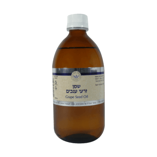 שמן זרעי ענבים | מכיל 500 מל | טבעוני | מיוצר בישראל | ידידותי לאדם ולסביבה | Grape Seed Oil | עומר הגליל | Omer Hagalil