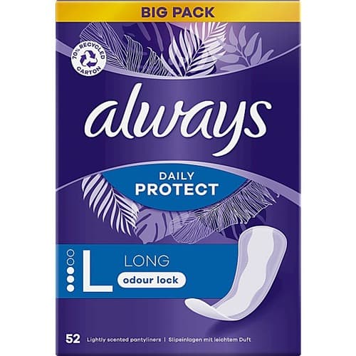 מגני תחתון לונג | ללא ניחוח | מכיל 52 יחידות אולוויז | always