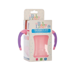 הכוס הראשונה שלי | כוס שתיה קטנה עם ידיות לתינוק | 6 חודשים | ורוד | בייבי ליין | The Baby Line