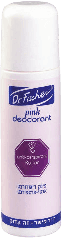 פינק דאודורנט | מכיל 100 גרם | רול און | Pink Deodorant | מונע ריחות זיעה | נוסחה עדינה ללא אלכוהול | דר פישר | Dr Fischer