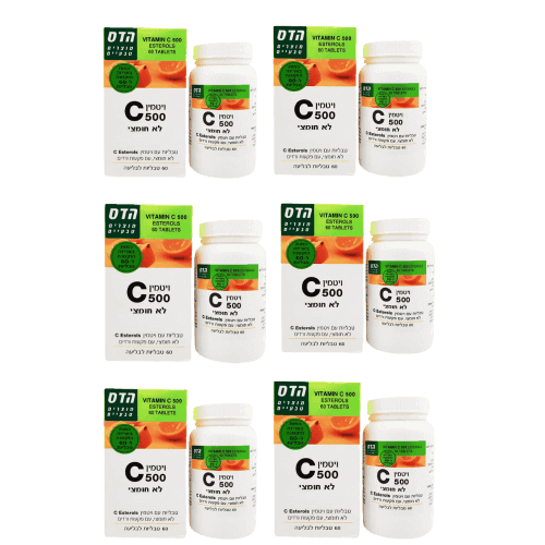ויטמין 500 C לא חומצי | 360 טבליות לבליעה | לשמור במקום קריר ויבש לאחר פתיחה | מבצע שישייה | פלוריש הדס | Floris Hadas