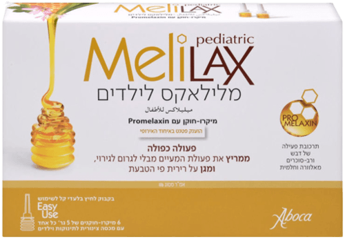 מלילאקס לילדים | מיקרו חוקן | מכיל 6 מיקרו חוקנים 5 גרםכל יחידה | פעולה כפולה |