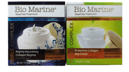 קרם פנים | מועשר בקולגן | קרם יום | מכיל 50 מל | פלוס קרם הזנה לילי | עם קולגן | מכיל 50 מל ביו מארין | Bio Marine