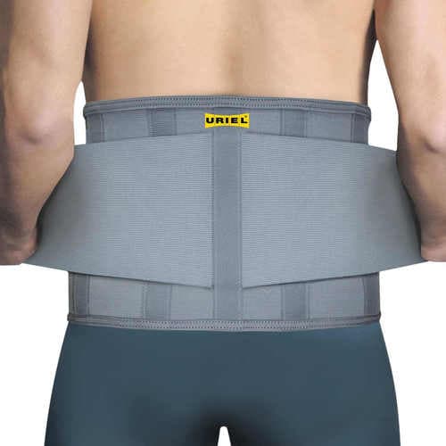 חגורת גב סגירה כפולה בצבע אפור | ITEM 078G אוריאל | מידה XXL | חגורת לאמבו LUMBO Belt אוריאל | URIEL