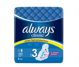 אולוויז תחבושות היגייניות 8 פדים | ALWAYS אולוויז | always