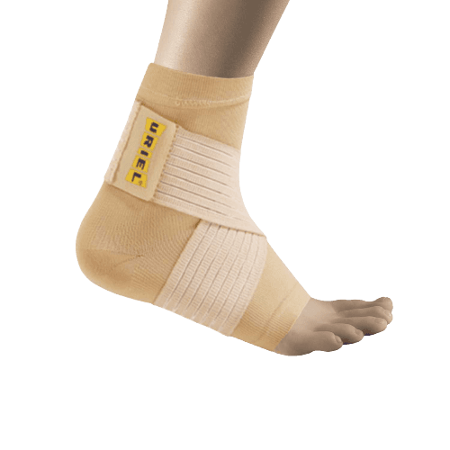 מגן קרסול אלסטי איכותי נעים למגע לשימוש יומיומי המסייע בהקלה בכאבים והורדת נפיחות בקרסול | עקב סגור רצועת לחץ | מידה XL אוריאל | URIEL