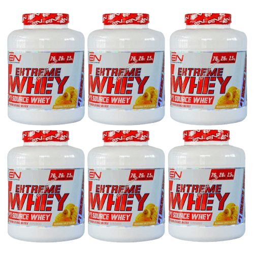 מבצע שישיה | אבקת חלבון | מי גבינה | כשר | בטעם בננה | מכיל 2 קג | אקסטרים נוטריש