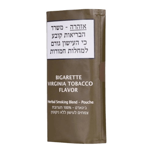 100 אחוז תערובת צמחים לעישון | ללא ניקוטין | VIRGINIA FLAVOR | בטעם וירגיניה | מכיל 20 גר | ביגארט | Bigarette