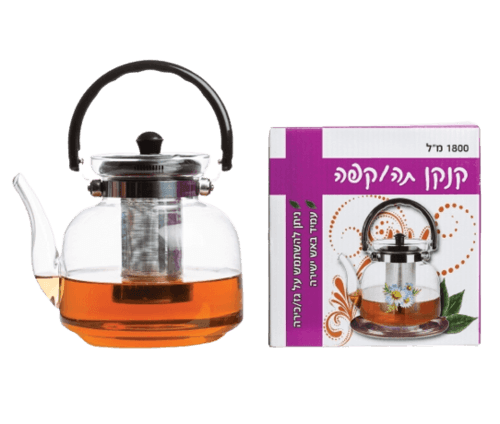 קנקן תה וקפה | ניתן להשתמש בגז וכירה | עמיד באש ישירה | | 1800 מל