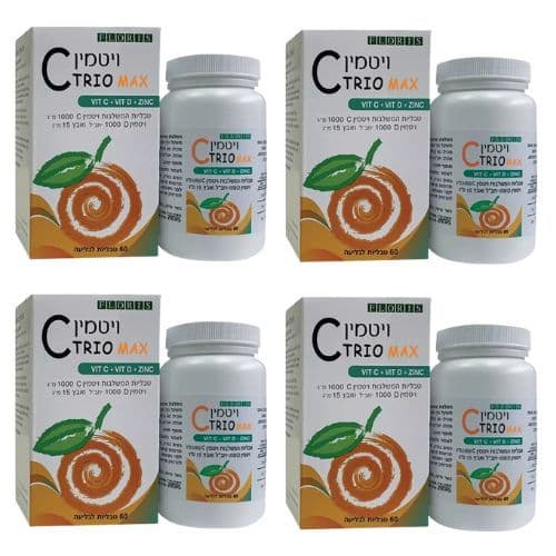 ויטמין C לילדים | מבצע רביעיה | 100 טבליות לעיסה | פלוריש הדס | Floris Hadas