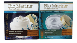 קרם פנים | מועשר בקולגן | קרם יום | מכיל 50 מל | פלוס קרם הזנה לילי | עם קולגן | מכיל 50 מל