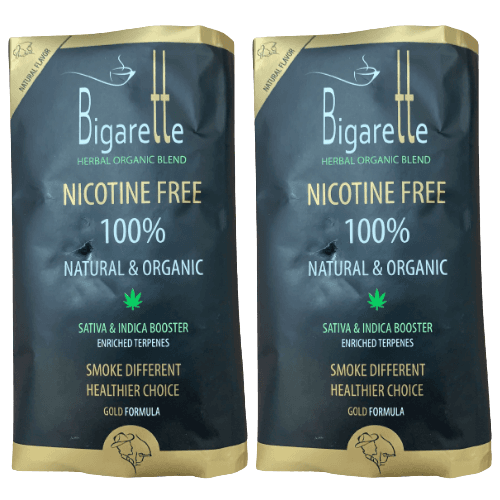 מבצע זוגי תחליף טבק ללא ניקוטין | סדרת GOLD FORMULA | מכיל 20 גרם | ביגארט | Bigarette
