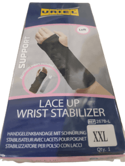 מייצב לשורש כף היד עם שרוכים | יד שמאל | ITEM 267LB | מידה XXL | אוריאל אוריאל | URIEL