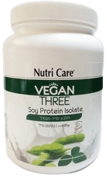 אבקת חלבון סויה מבודד | בטעם וניל | 600 גרם | נוטרי קר | Nutri Care
