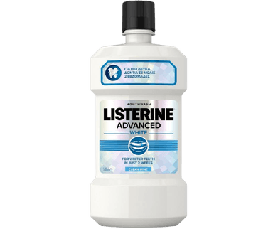 תמיסה לשטיפת פה ליסטרין | 500 מל | LISTERINE ADVANCED WHITE