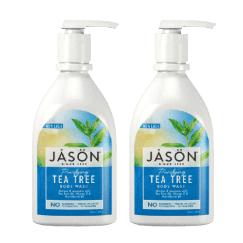 מבצע זוגי | גייסון סבון גוף עץ התה מטהר | מכיל 887 מל | סבון גוף עץ התה המנקה בעדינות מטהר את העור ומעשיר אותו בלחות | JASON גייסון | JASON