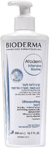 קרם לחות לגוף ולפנים לעור יבש מאד מגורה ואדמומי | אטודרם אינטנסיב באום | מכיל 500 מל | ביודרמה | Bioderma