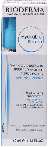 הידרביו סרום | מכיל 40 מל | לעור רגיש ויבש - יבש מאוד | לחות אינטנסיבית | להענקת מראה עור חיוני ובריא לעור הפנים | ביודרמה | Bioderma