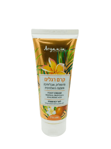 קרם רגליים | פרופוליס אובליפיכה | חומצה היאלורונית | 100מל ARGANIA | ארגניה