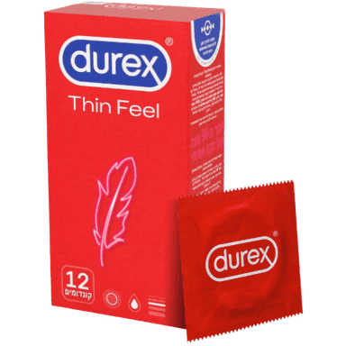 Thin Feel | קונדומים דקים | 12 יח | דורקס | Durex