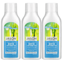מבצע שלישיה | JASON | שמפו ביוטין | הביוטין וויטמין B5 מעניקים חיות חיוניות וגמישות | 473 מל | גייסון גייסון | JASON