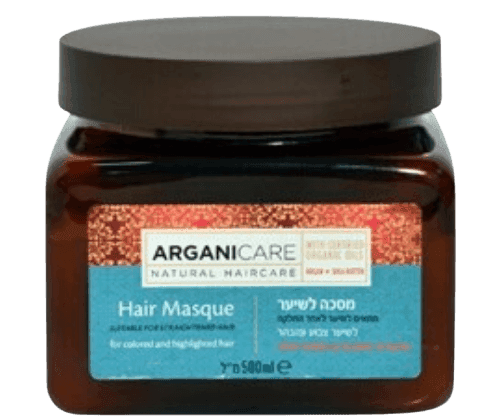 מסכה לשיער יבש ופגום | ארגן וחמאת שיאה | 500 מל ארגני קר | ARGANICARE