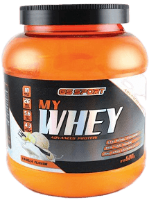 אבקת חלבון | בטעם שוקולד לבן | 600 גרם | GS SPORT