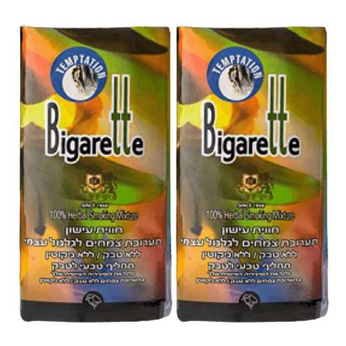 מבצע זוגי | טבק ללא ניקוטין ביגארט טמפטיישן | מכיל 40 גרם ביגארט | Bigarette
