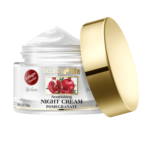 קרם לילה מזין | בתוספת תמצית רימונים | לכל סוגי העור | עשיר בויטמין E | ארומה דד סי | Aroma Dead Sea