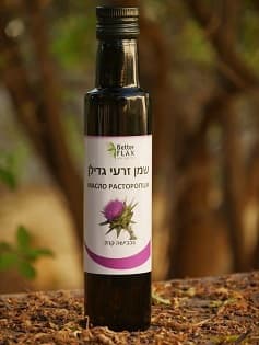 שמן זרעי גדילן | מכיל 250 מל | בכבישה קרה | כשר למהדרין פרווה | מיוצר בישראל | בטר פלקס | Better FLAX