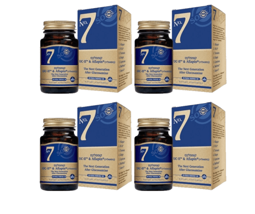 מבצע רביעייה | קומפלקס No7 | אפלפין וקולגן UC-II | מכיל 120 כמוסות סהכ | סולגאר | Solgar