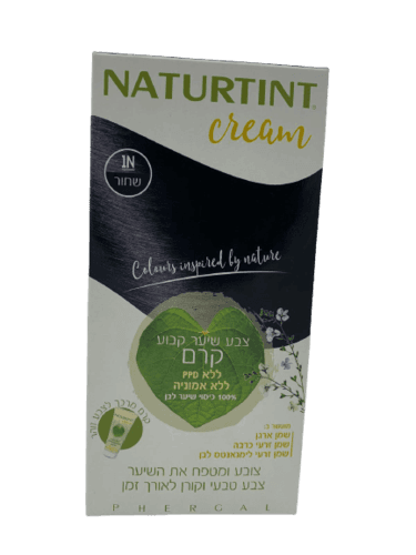צבע לשיער | 1N | קרם | NATURTINT | ללא PPD | ללא אמוניה נטורטינט | NATURTINT
