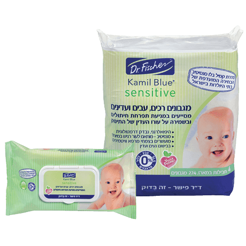 קמיל בלו מגבונים רכים עבים ועדינים לסיוע מניעת תפרחת חיתולים | דר פישר | מארז רביעיה דר פישר | Dr Fischer