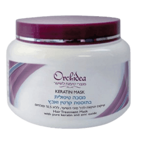 מסכת שיער טיפולית | קרטין ואבץ | 500 מל | אורכידאה Orchidea | אורכידאה