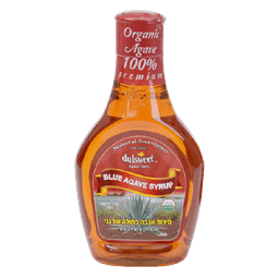 סירופ אגבה כחולה אורגני | ממתיק צמחי טבעי | מדד גליקמי נמוך | מתוק יותר מסוכר | 100 סירופ אגבה כחולה אורגני