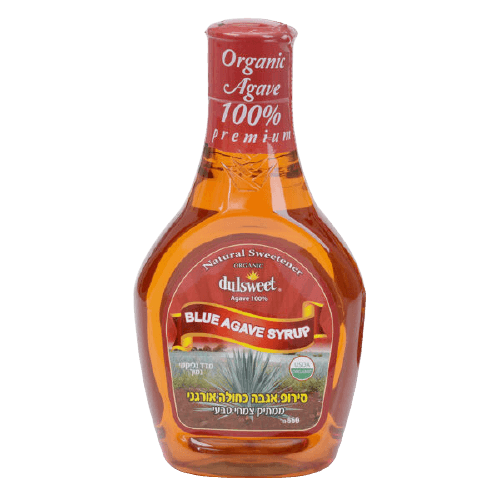 סירופ אגבה כחולה אורגני | ממתיק צמחי טבעי | מדד גליקמי נמוך | מתוק יותר מסוכר | 100 סירופ אגבה כחולה אורגני