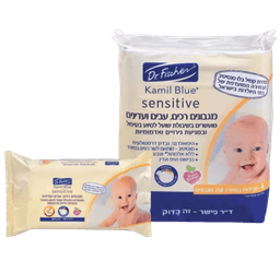 קמיל בלו מגבונים רכים עבים ועדינים לסיוע בטיפול מניעת במניעת גירויים ואדמומיות | דר פישר | מארז רביעיה דר פישר | Dr Fischer