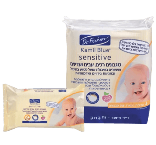 קמיל בלו מגבונים רכים עבים ועדינים לסיוע בטיפול מניעת במניעת גירויים ואדמומיות | דר פישר | מארז רביעיה דר פישר | Dr Fischer